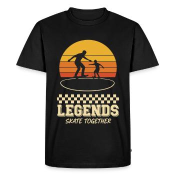 Skateboard Legends Father Son - Men's Premium Organic T-Shirt - black - Front - Nico (187cm)