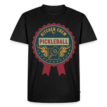 Pickleball Kitchen Crew Funny Player Love - Men's Premium Organic T-Shirt - black - Front - Nico (187cm)