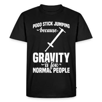 Pogo Stick Saut Contrôle de gravité Pogo Stick - T-shirt Premium bio Homme - noir - Devant - Nico (187cm)