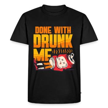 Abstinence antialcoolique terminée avec moi ivre - T-shirt Premium bio Homme - noir - Devant - Nico (187cm)