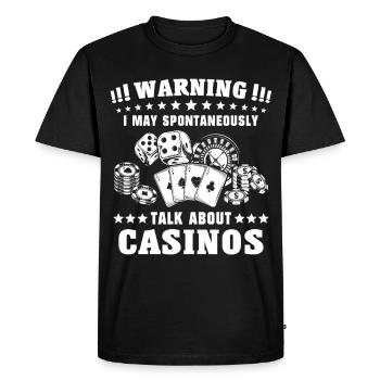 Casino - Men's Premium Organic T-Shirt - black - Front - Nico (187cm)