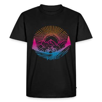 Descente à vélo - T-shirt Premium bio Homme - noir - Devant - Nico (187cm)