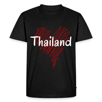 J’aime la Thaïlande, le cœur de la Thaïlande - T-shirt Premium bio Homme - noir - Devant - Nico (187cm)