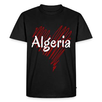 J’aime l’Algérie, c’est le cœur de l’Algérie - T-shirt Premium bio Homme - noir - Devant - Nico (187cm)