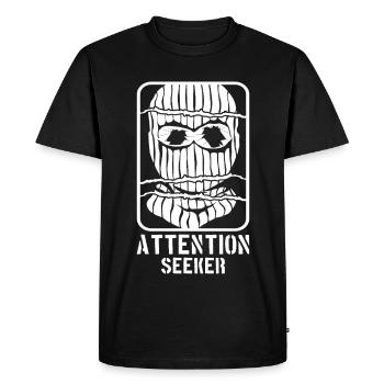 Attention Seeker Mask Rebel Style - Men's Premium Organic T-Shirt - black - Front - Nico (187cm)