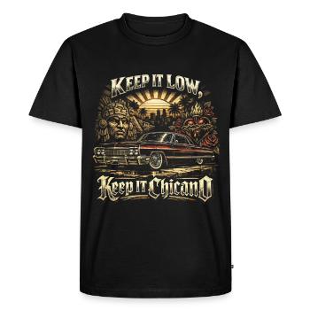 Lowrider Auto Keep It Low Keep It Chicano - Men's Premium Organic T-Shirt - black - Front - Nico (187cm)