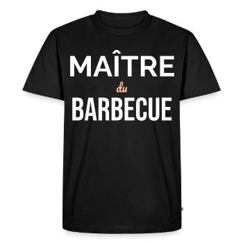 Maître du Barbecue — Grill Assumé - T-shirt Premium bio Homme - noir - Devant - Nico (187cm)