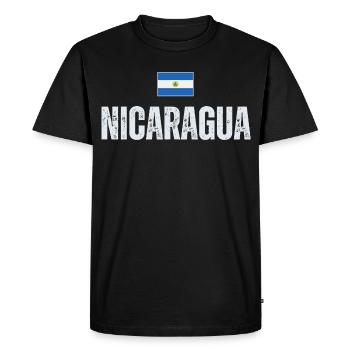 Drapeau nicaraguayen, patriote nicaraguayen - T-shirt Premium bio Homme - noir - Devant - Nico (187cm)