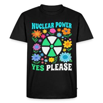 Atomkraft ja bitte mit Blumen - T-shirt Premium bio Homme - noir - Devant - Nico (187cm)