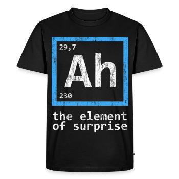 Ah, élément du tableau périodique surprise - T-shirt Premium bio Homme - noir - Devant - Nico (187cm)