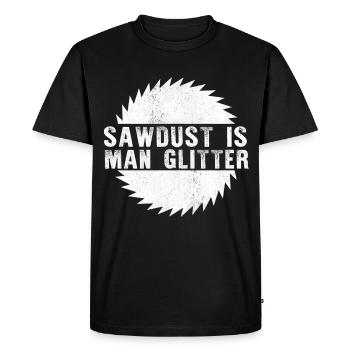 Chemise pailletée de l’Homme Sciure - T-shirt Premium bio Homme - noir - Devant - Nico (187cm)