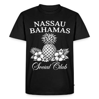 Nassau Bahamas Social Club - T-shirt Premium bio Homme - noir - Devant - Nico (187cm)
