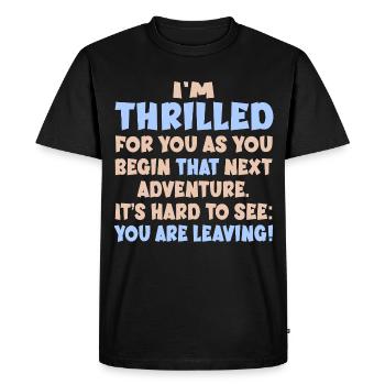 Adieu Travail d’adieu - T-shirt Premium bio Homme - noir - Devant - Nico (187cm)