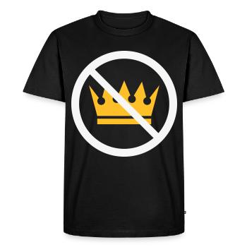Pas de rois ! (Panneau de protestation / NEG 2C) - T-shirt Premium bio Homme - noir - Devant - Nico (187cm)