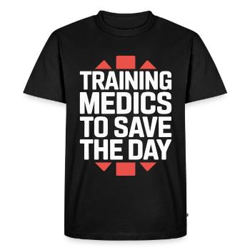Paramedic Training Medics To Save EMS Educator - Men's Premium Organic T-Shirt - black - Front - Nico (187cm)
