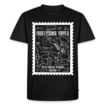 Professional Yapper Speech Language SLP - Men's Premium Organic T-Shirt - black - Front - Nico (187cm)