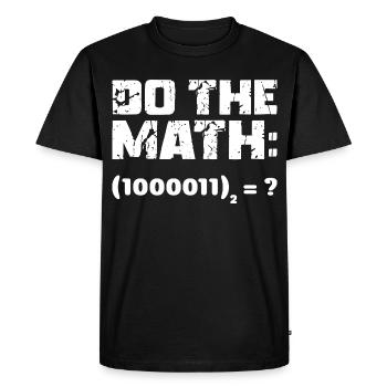 Do The Math Binary System - Men's Premium Organic T-Shirt - black - Front - Nico (187cm)