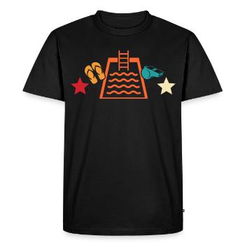 Les sauveteurs adorent les nageurs sauveteurs - T-shirt Premium bio Homme - noir - Devant - Nico (187cm)