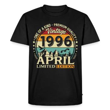Cadeau du 30e anniversaire Mari Original avril 1996 - T-shirt Premium bio Homme - noir - Devant - Nico (187cm)
