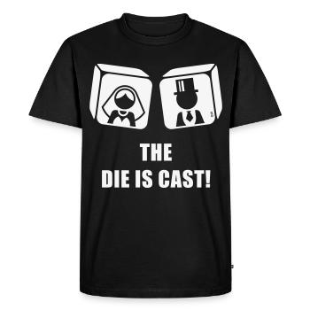 The Die Is Cast! (Stag Party Wedding Game Over, W) - Men's Premium Organic T-Shirt - black - Front - Nico (187cm)