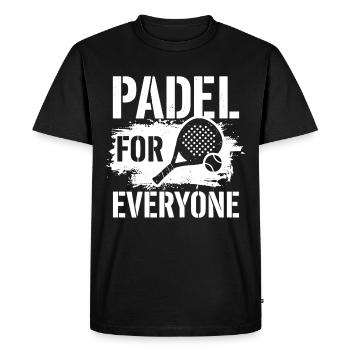 Padel for Everyone Sport Community Lifestyle - Men's Premium Organic T-Shirt - black - Front - Nico (187cm)