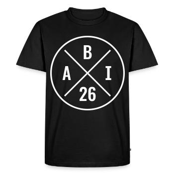 ABI 2026 - Men's Premium Organic T-Shirt - black - Front - Nico (187cm)