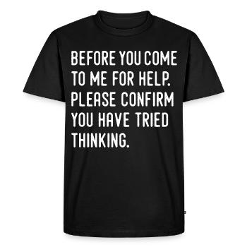 humour - T-shirt Premium bio Homme - noir - Devant - Nico (187cm)