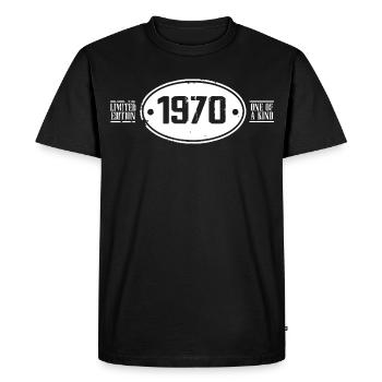 1970 Birthday 1970 - Men's Premium Organic T-Shirt - black - Front - Nico (187cm)