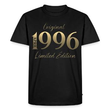 Cadeau du 30e anniversaire Mari Original avril 1996 - T-shirt Premium bio Homme - noir - Devant - Nico (187cm)