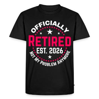 Funny Retired 2026 OFFICIALLY RETIRED 2026 - Men's Premium Organic T-Shirt - black - Front - Nico (187cm)