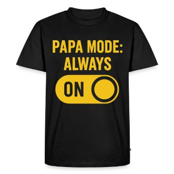 Mode Papa : Toujours en mode - T-shirt Premium bio Homme - noir - Devant - Nico (187cm)