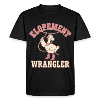 Elopement Goose Western Design - T-shirt Premium bio Homme - noir - Devant - Nico (187cm)