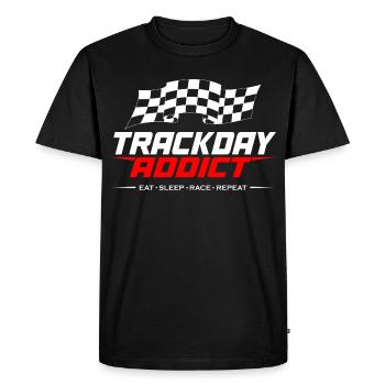 Trackday_ADDICT - Men's Premium Organic T-Shirt - black - Front - Nico (187cm)
