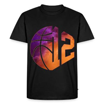 NUMÉRO 12 : 12E ANNIVERSAIRE DE BASKET-BALL - T-shirt Premium bio Homme - noir - Devant - Nico (187cm)
