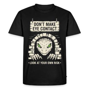 Bazyliszek Regardez à vos risques et périls - T-shirt Premium bio Homme - noir - Devant - Nico (187cm)