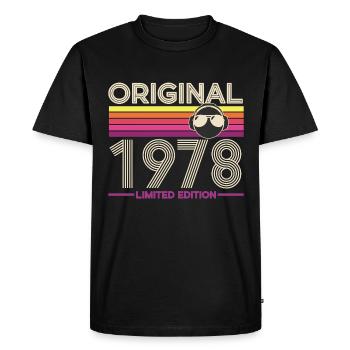 Original 1978 Retro Limited Edition - Men's Premium Organic T-Shirt - black - Front - Nico (187cm)