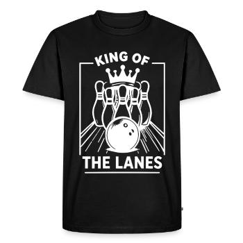 Bowling Skittles King of the Lanes Sport Champion - T-shirt Premium bio Homme - noir - Devant - Nico (187cm)