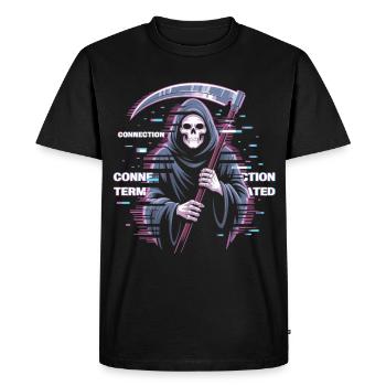 Link a annulé la technologie de la Faucheuse de t-shirt - T-shirt Premium bio Homme - noir - Devant - Nico (187cm)