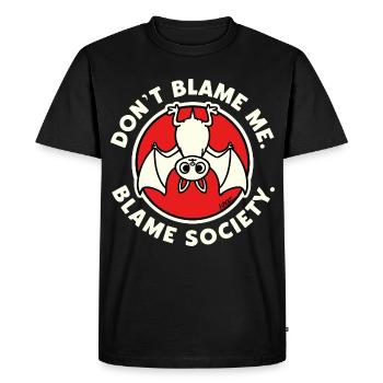 Ne me blâmez pas, Société des Chauves-souris - T-shirt Premium bio Homme - noir - Devant - Nico (187cm)