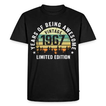 Legendary since 1967, Vintage Edition 1967 Retro - Men's Premium Organic T-Shirt - black - Front - Nico (187cm)