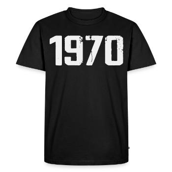 Legendary Since 1970 Vintage 1970's Retro 1970's - Men's Premium Organic T-Shirt - black - Front - Nico (187cm)