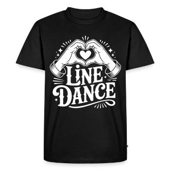 Amour de la danse en ligne - T-shirt Premium bio Homme - noir - Devant - Nico (187cm)