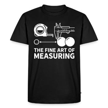 L’art de mesurer la pétanque de boule - T-shirt Premium bio Homme - noir - Devant - Nico (187cm)