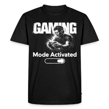 Mode Jeu Shirt Activé Cadeau Joueur Drôle - T-shirt Premium bio Homme - noir - Devant - Nico (187cm)