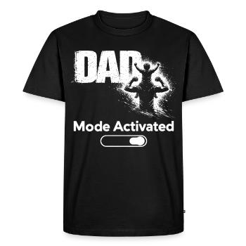 Cadeau du Père Drôle en mode Papa Activé - T-shirt Premium bio Homme - noir - Devant - Nico (187cm)