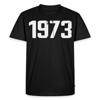 Legendary Since 1973 Vintage 1973 Retro 1973 - Men's Premium Organic T-Shirt - black - Front - Nico (187cm)