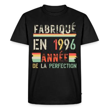 Fabriqué en 1926 Année de Perfection - T-shirt Premium bio Homme - noir - Devant - Nico (187cm)