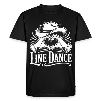 Amour de la danse en ligne - T-shirt Premium bio Homme - noir - Devant - Nico (187cm)
