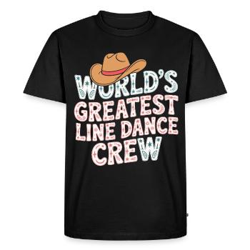 World's Best Line Dance Crew - Men's Premium Organic T-Shirt - black - Front - Nico (187cm)