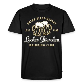 Delicious Beer Drinking Club | Beer | Father's Day - Men's Premium Organic T-Shirt - black - Front - Nico (187cm)